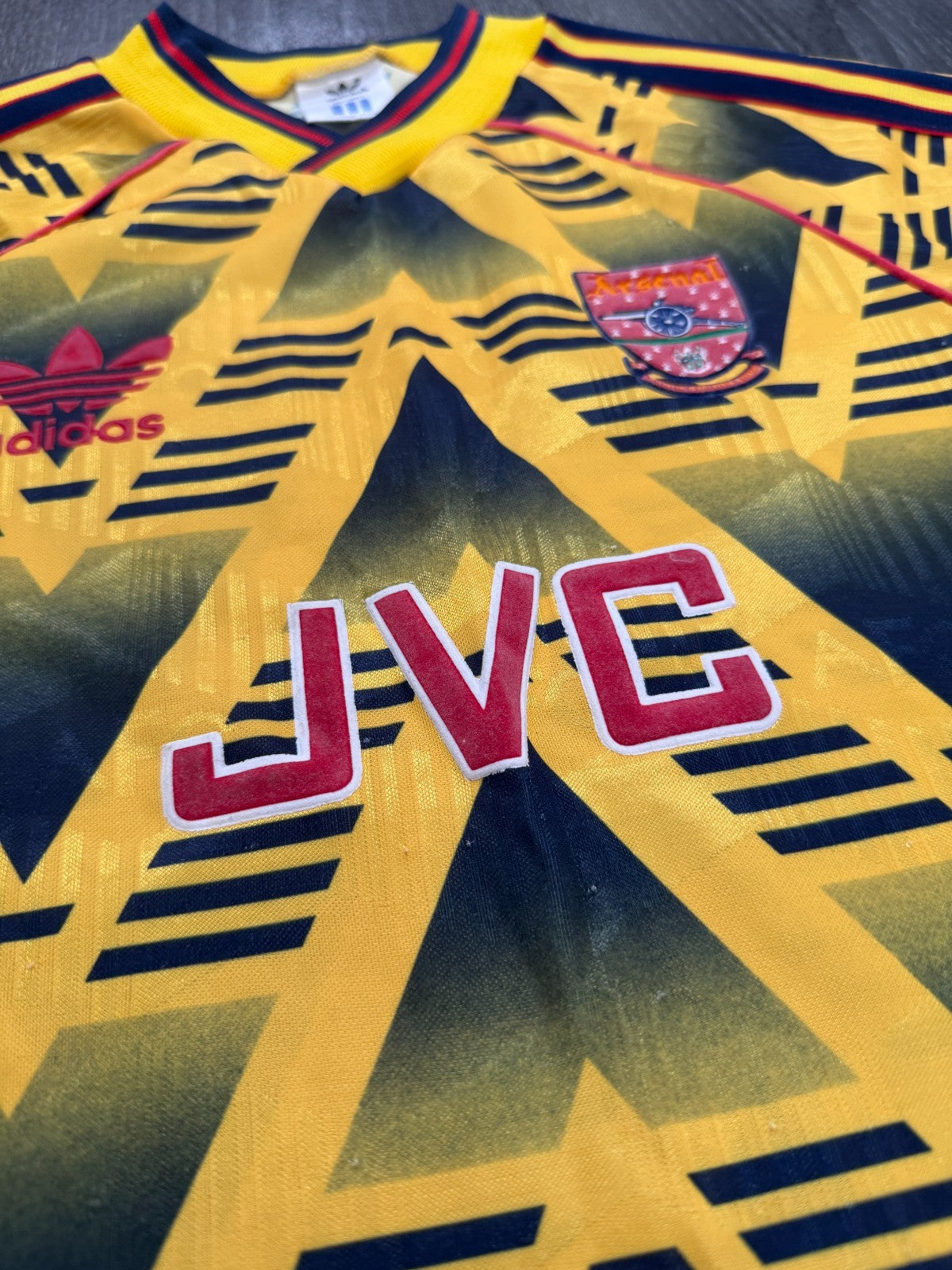 Original Adidas Arsenal 1990/1991 Bruised Banana Away Shirt Youth Large3