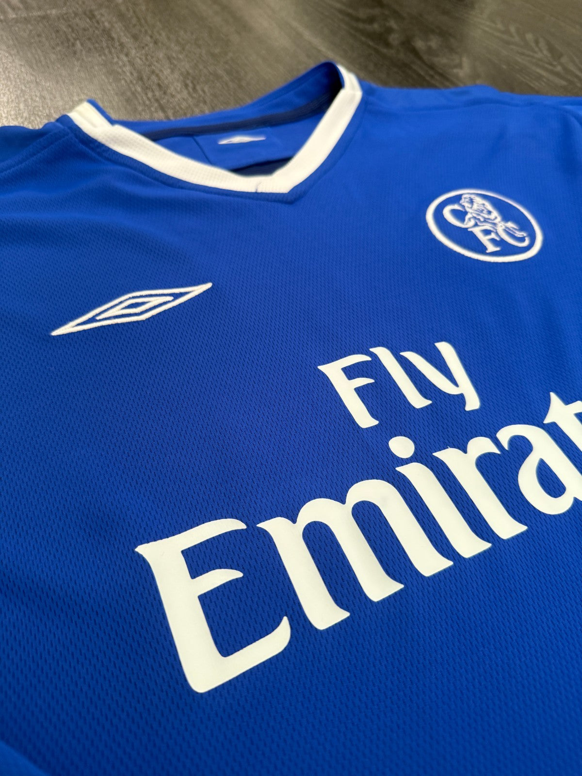 Original Umbro Chelsea 2003/2004 Long Sleeve Home Shirt MUTU 7 Mens Large L7