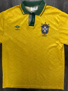 Original Umbro Brazil Brasil 1992 Home Shirt Mens Large L0