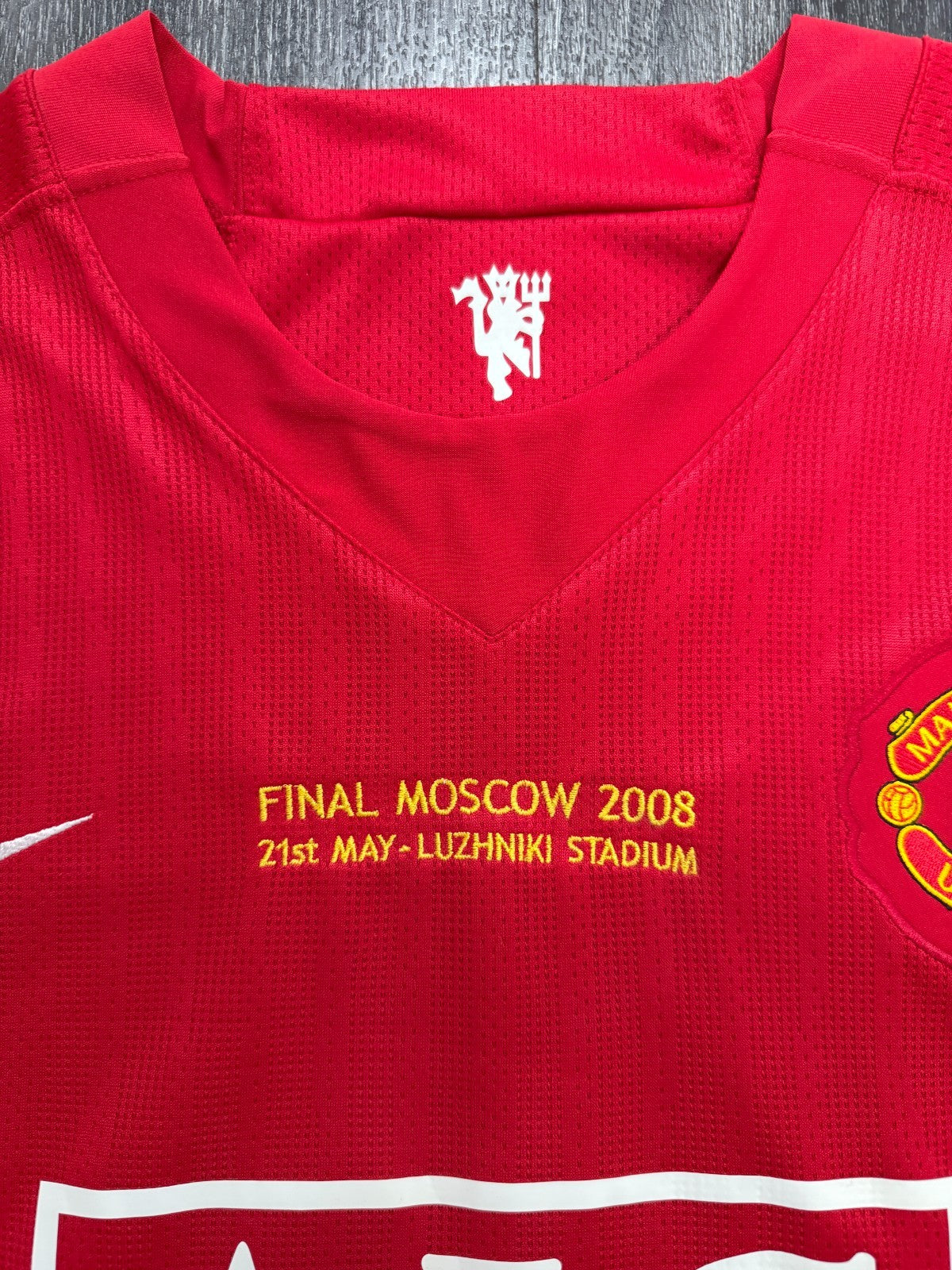 BNWT Original Nike Manchester United 2007/2008 Home Shirt MOSCOW 2008 Mens 3XL2