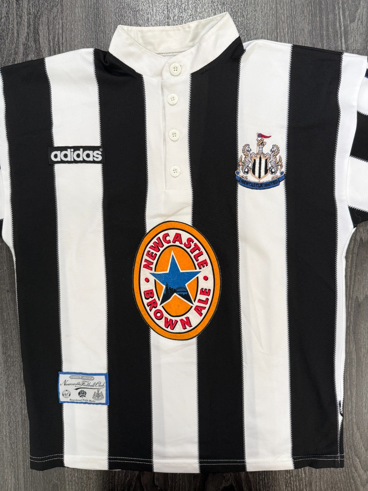 Original Adidas Newcastle United 1995/1996 Home Shirt Mens Small0