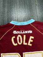 MATCH WORN Errea Burnley 2007/2008 Long Sleeve Home Shirt COLE 27 Mens XL2