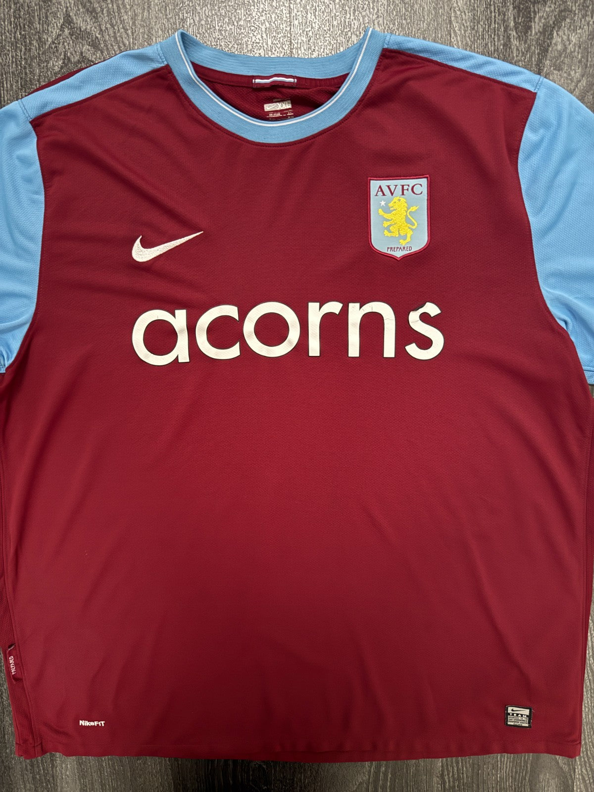 Original Nike Aston Villa 2009/2010 Home Shirt Mens XXL 2XL0