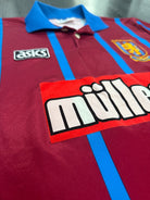 Original Authentic Asics Aston Villa 1993/1994 Home Shirt Mens Medium3