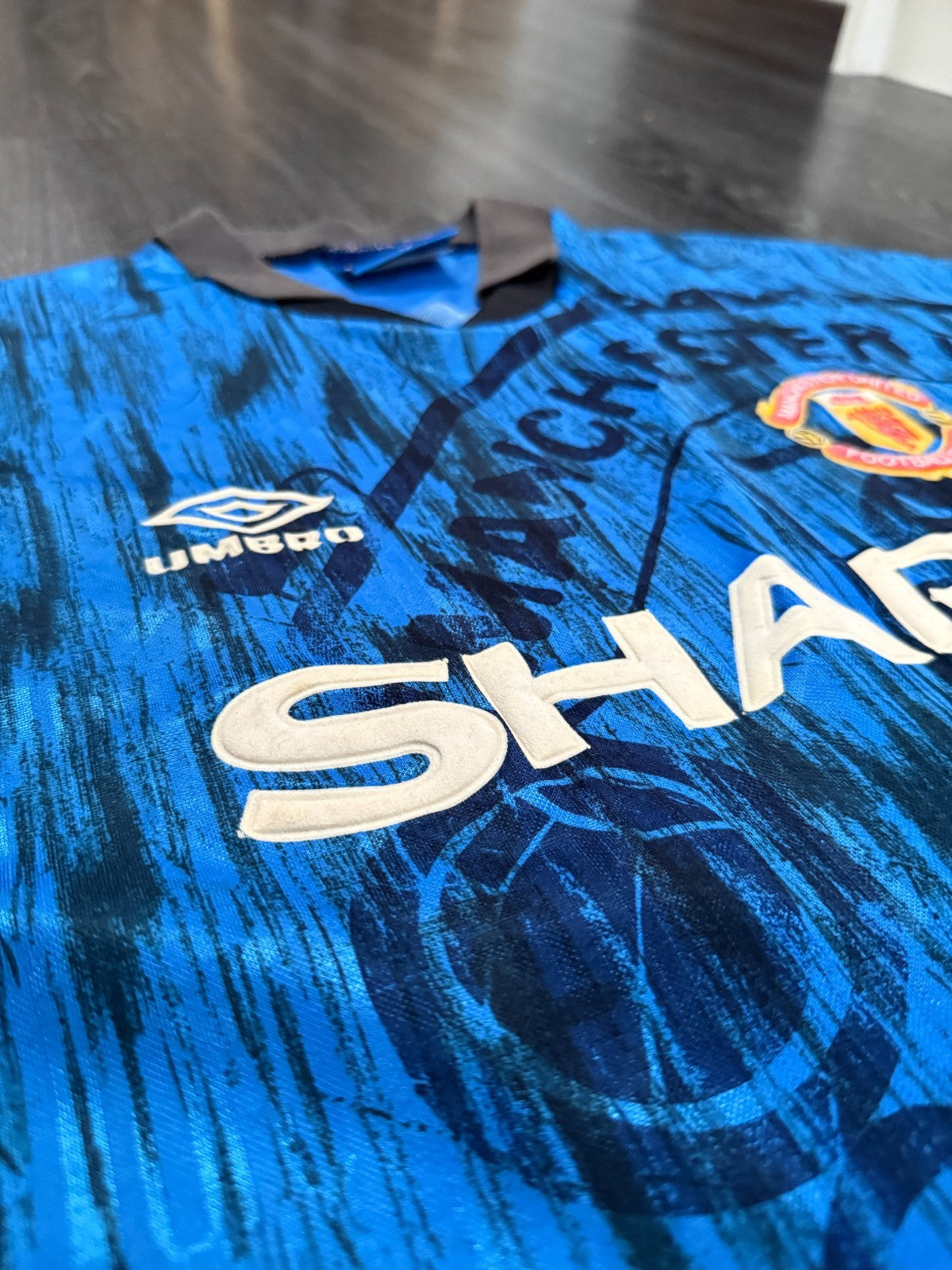 Original Umbro Manchester United 1992/1993 Away Shirt Mens Extra Large3