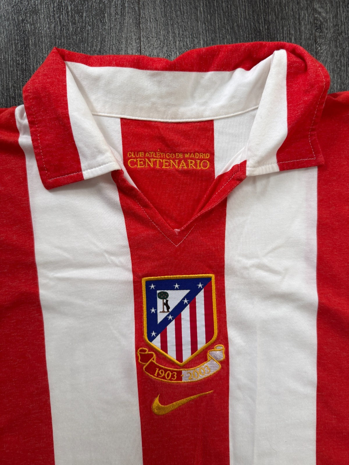 Original Authentic Nike Atletico Madrid 2002/2003 Centenary Shirt Mens Large1