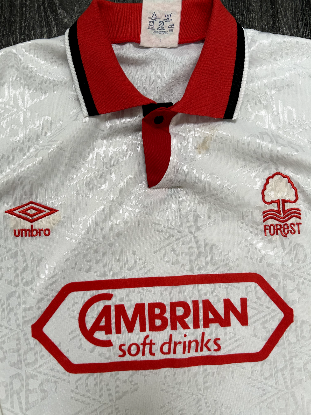 Authentic Umbro Nottingham Forest 1991/1992 Away Shirt Long Sleeve Mens Large1