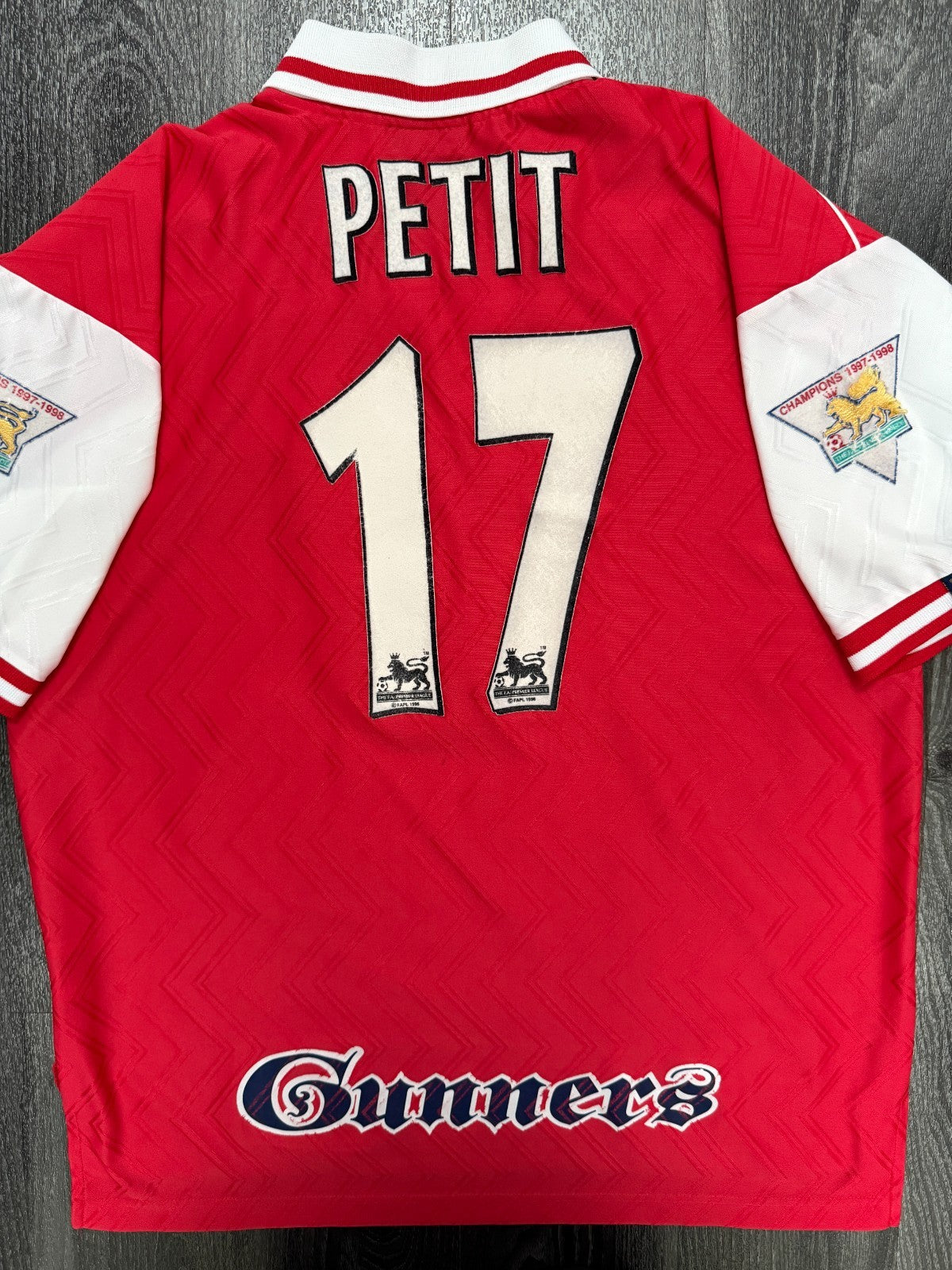 Original Nike Arsenal 1996/1997 Home Shirt PETIT 17 Mens 2XL XXL0