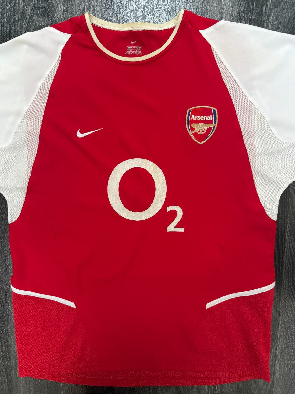 Original Nike Arsenal 2002/2003 Home Shirt Mens Large L0