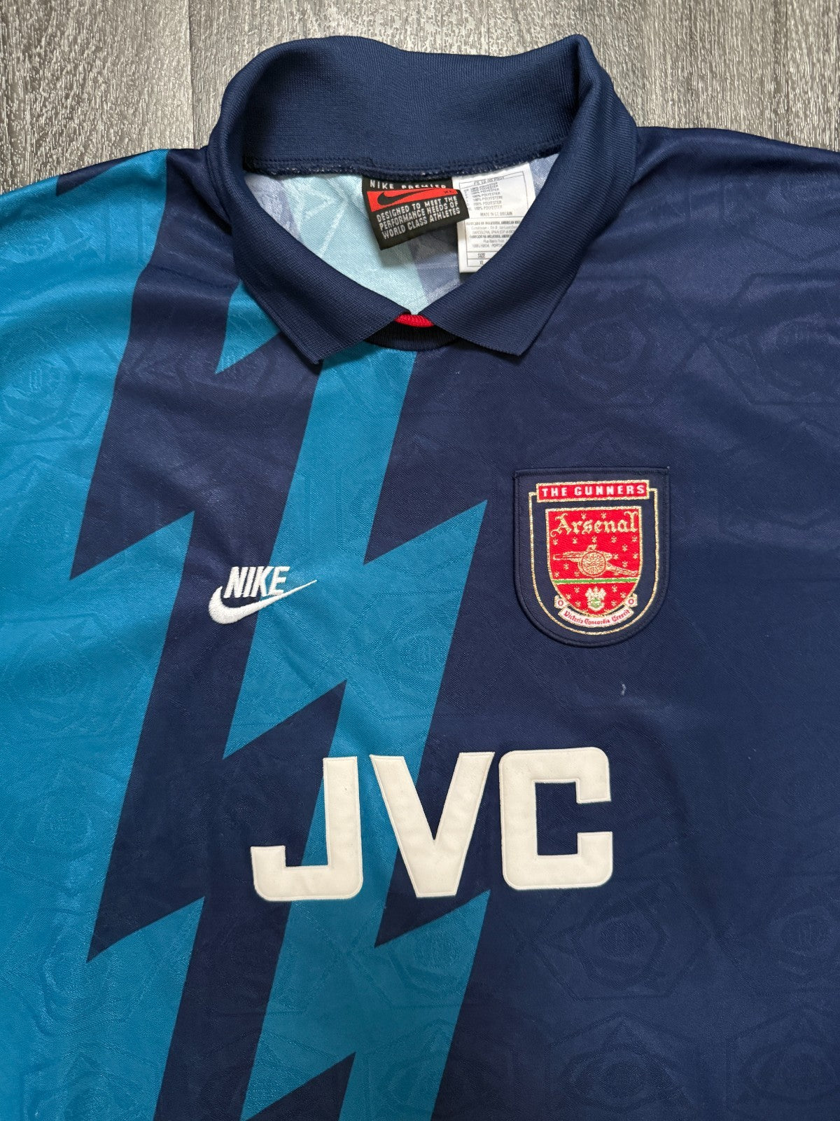 Original Nike Arsenal 1995/1996 Away Shirt Mens Extra Large XL1