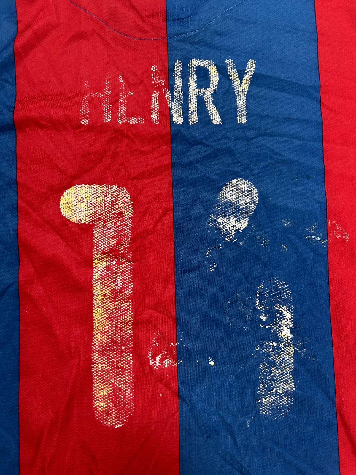 Original Authentic Nike Barcelona 2006/2007 Home Shirt Henry 14 Mens Large12