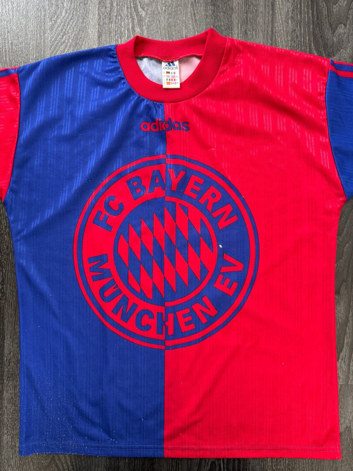 Original Authentic Adidas Bayern Munchen 1995/1996 Training Shirt Mens Small0