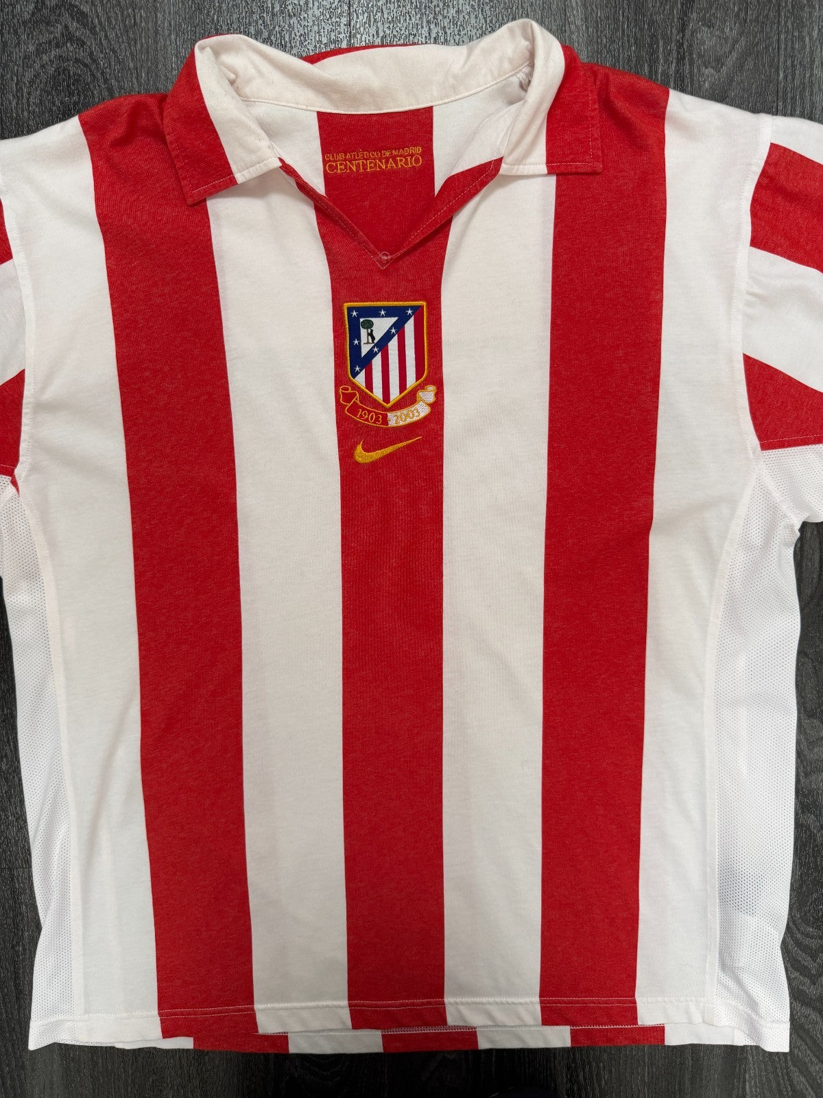 Original Authentic Nike Atletico Madrid 2002/2003 Centenary Shirt Mens XL0