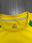 Original Authentic Nike Brazil Brasil 2002 Home Shirt Mens Large2