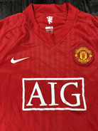 Original Authentic Nike Manchester United 2007/2008 Home Shirt Mens Extra Large1