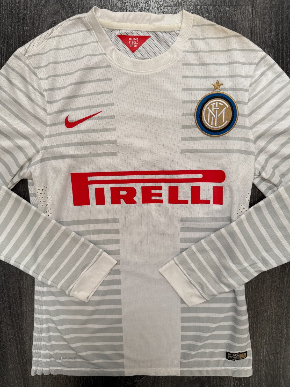 PLAYER ISSUE Nike Inter Milan 2014/2015 Long Sleeve Away Shirt Mens Medium M0