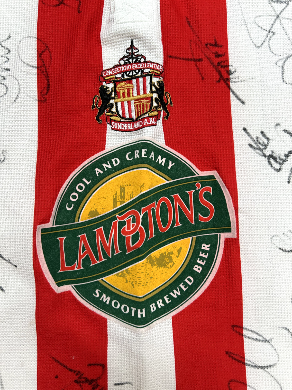 SIGNED PLAYER ISSUE Asics Sunderland AFC 1998/1999 Home Shirt Mens Extra Large1