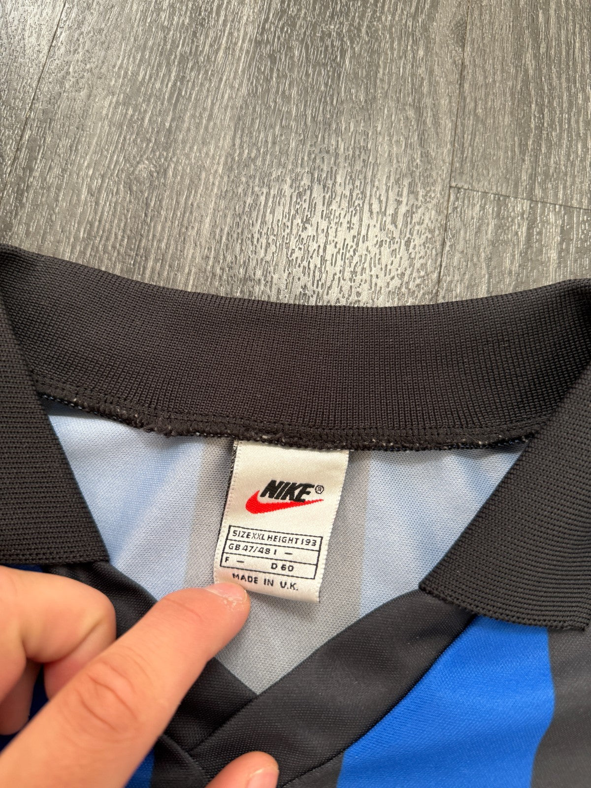 Original Authentic Nike Inter Milan 1998/1999 Basic Home Shirt Mens XXL 2XL2