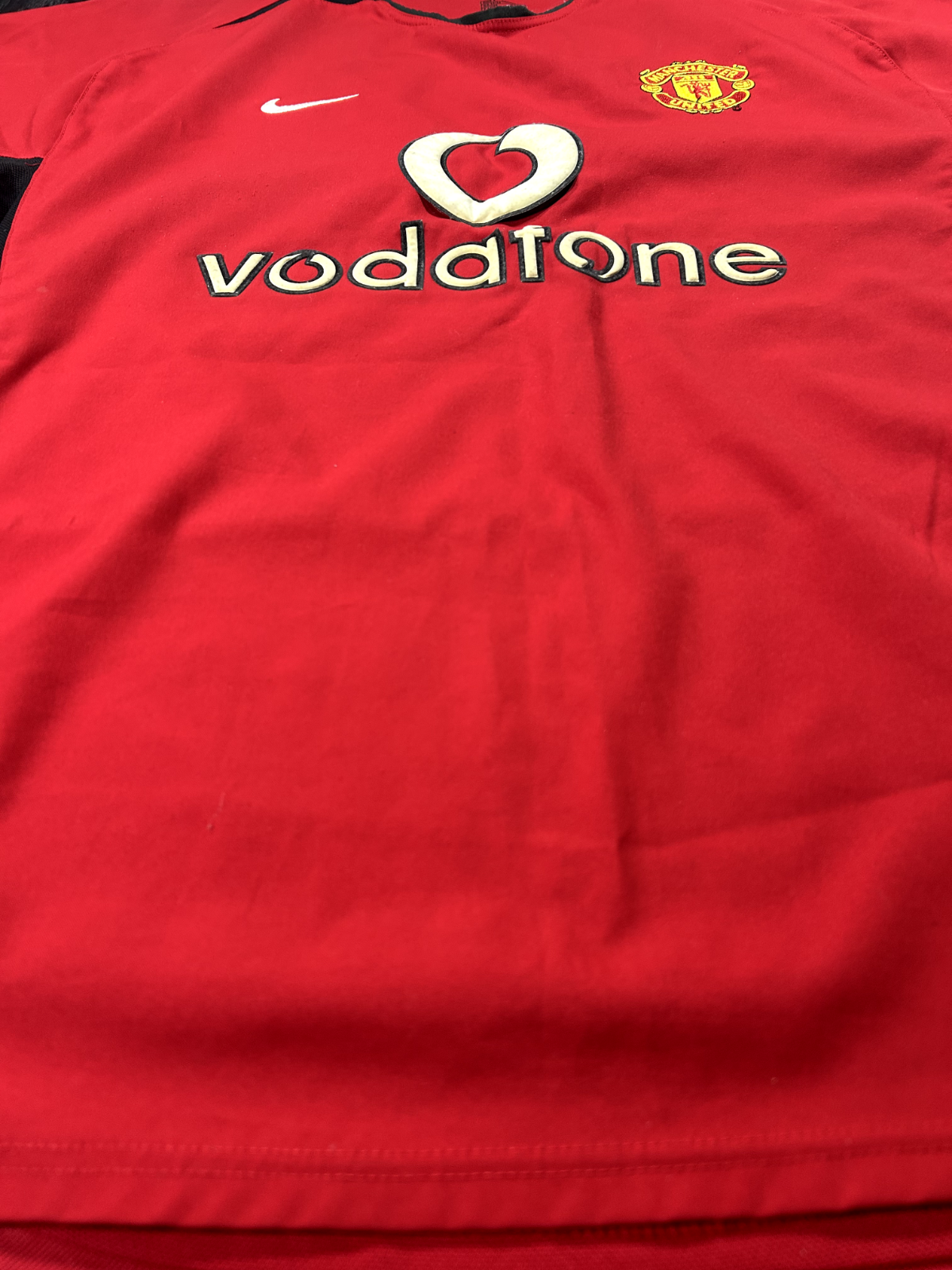 Original Authentic Nike Manchester United 2002/2003 Home Shirt Mens Small1