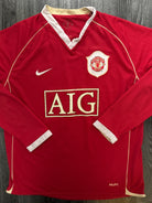 Original Nike Manchester United 2006/2007 Long Sleeve Home Shirt Mens Medium0
