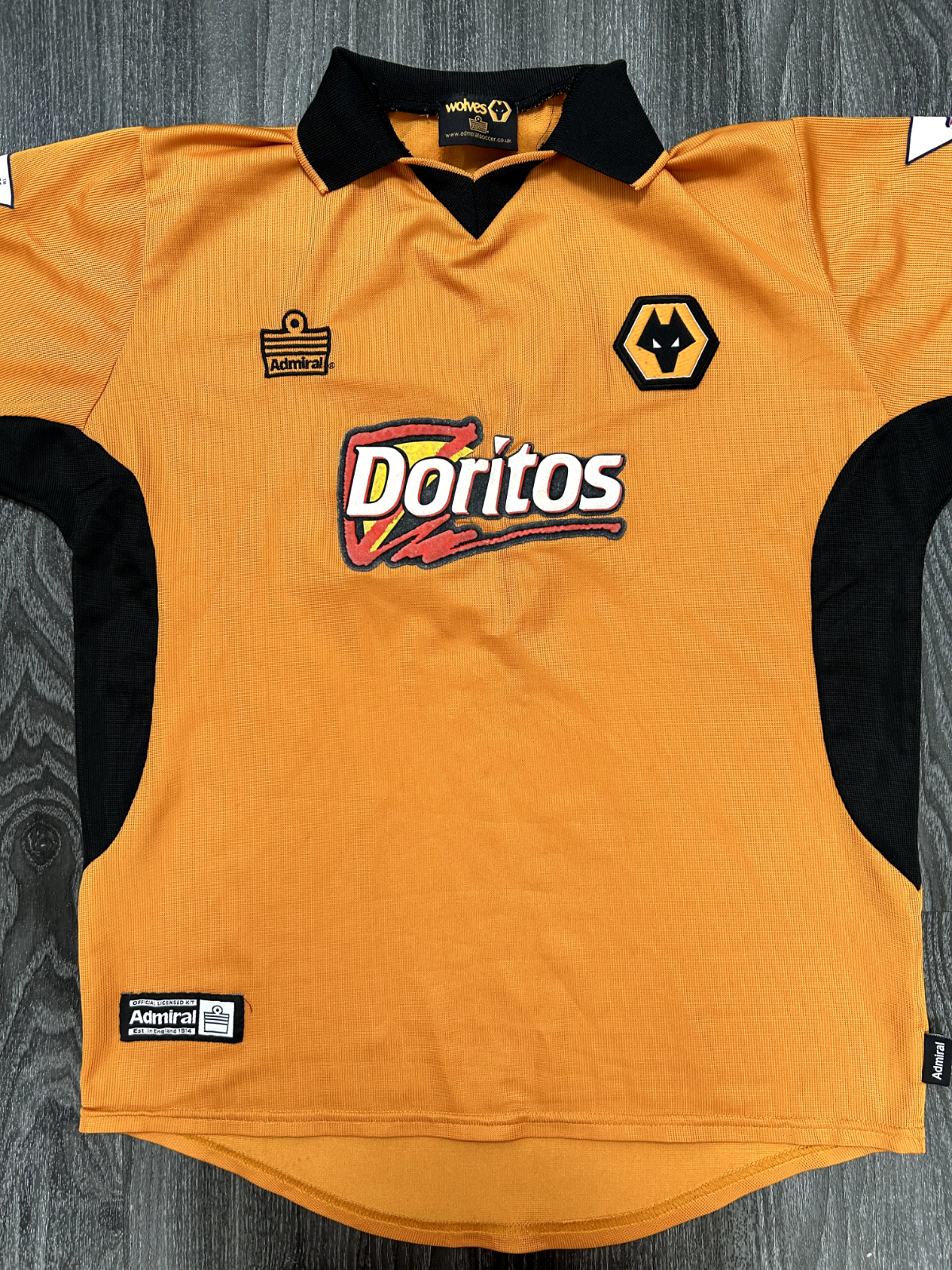 Admiral Wolverhampton Wanderers 2002/2003 Home Shirt Camara 17 Mens Small1