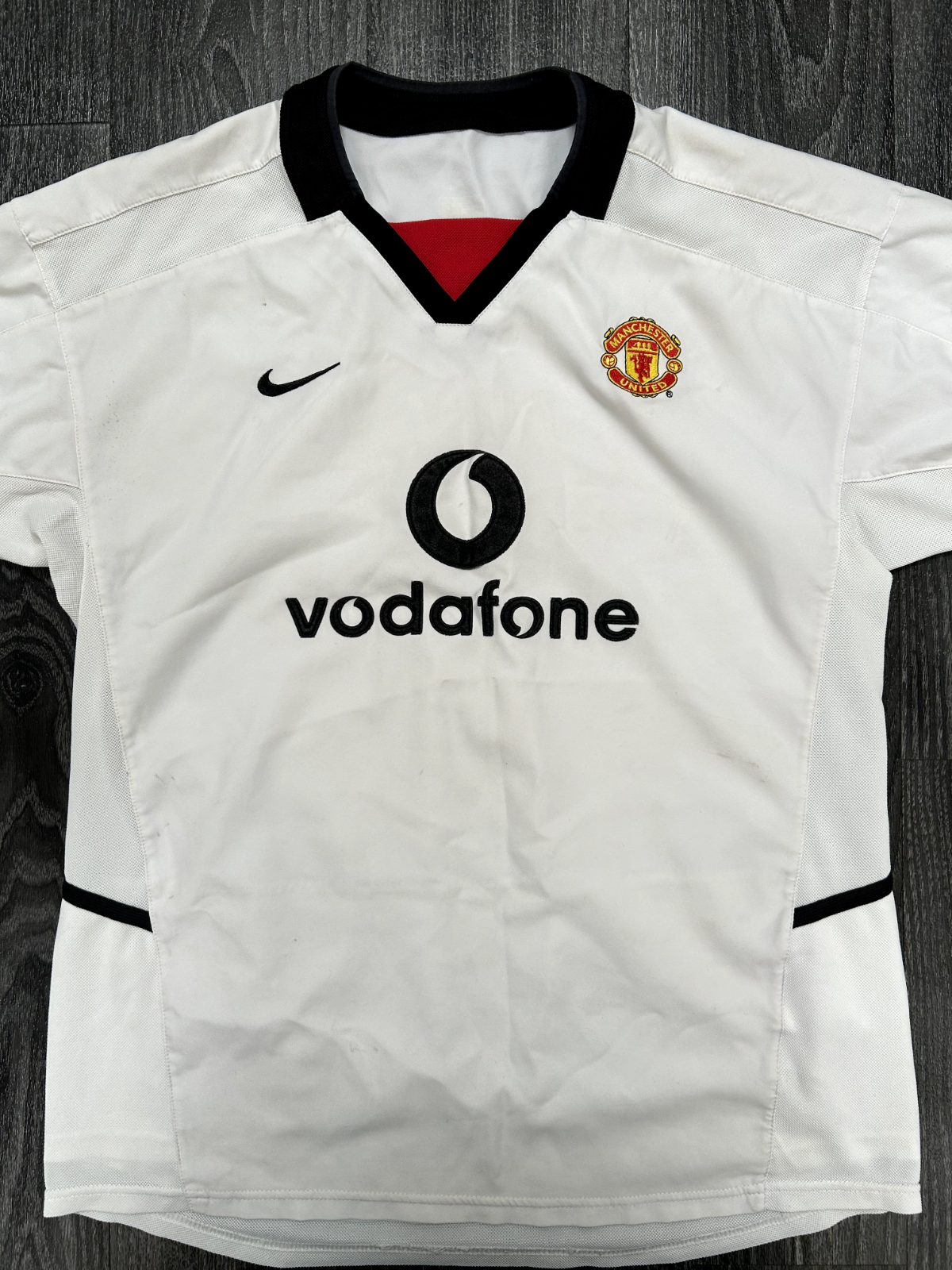 Original Authentic Nike Manchester United 2002/2003 Away Shirt Youth0