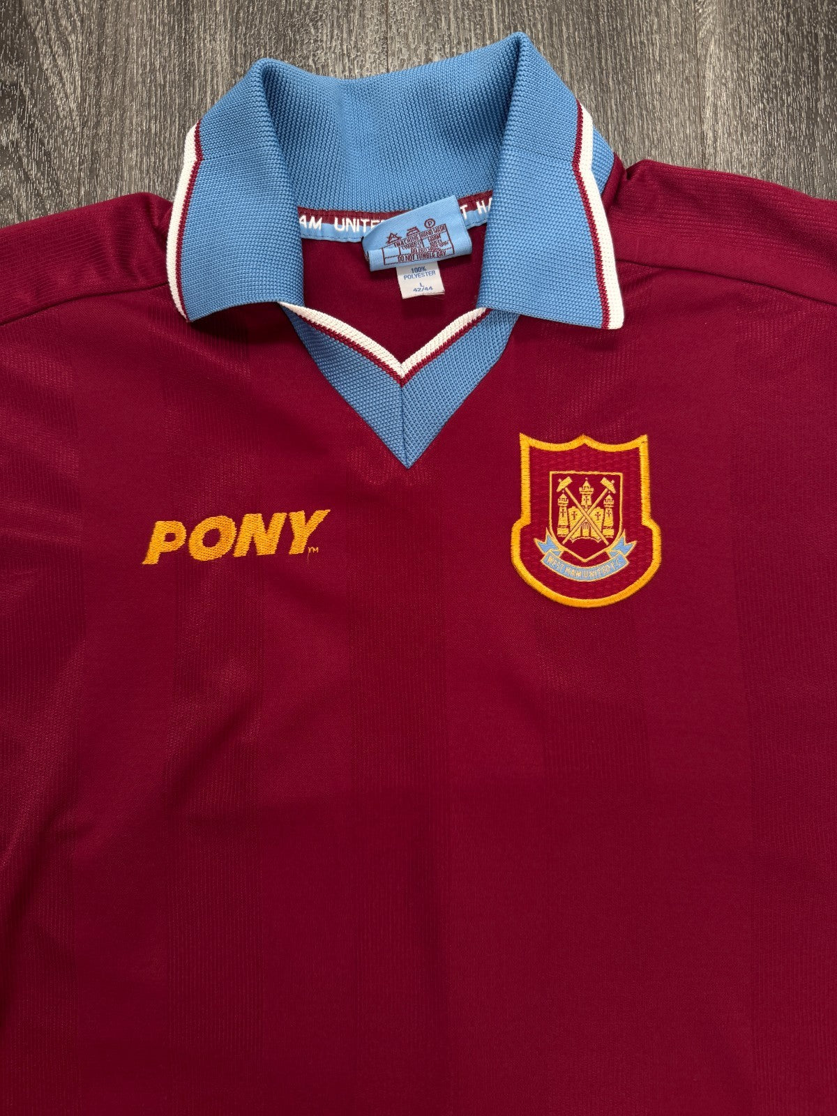 Original PONY West Ham United 1997/1998 Home Shirt Mens Large1