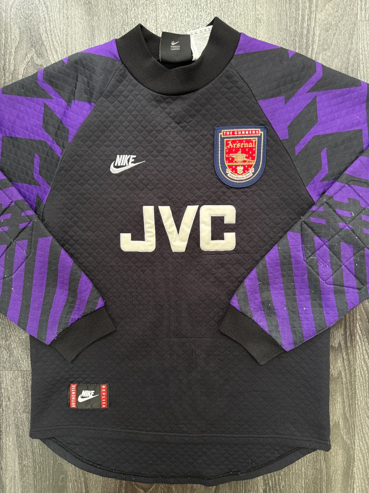 Original Nike Arsenal 1995/1996 Goalkeeper Shirt Mens Small0