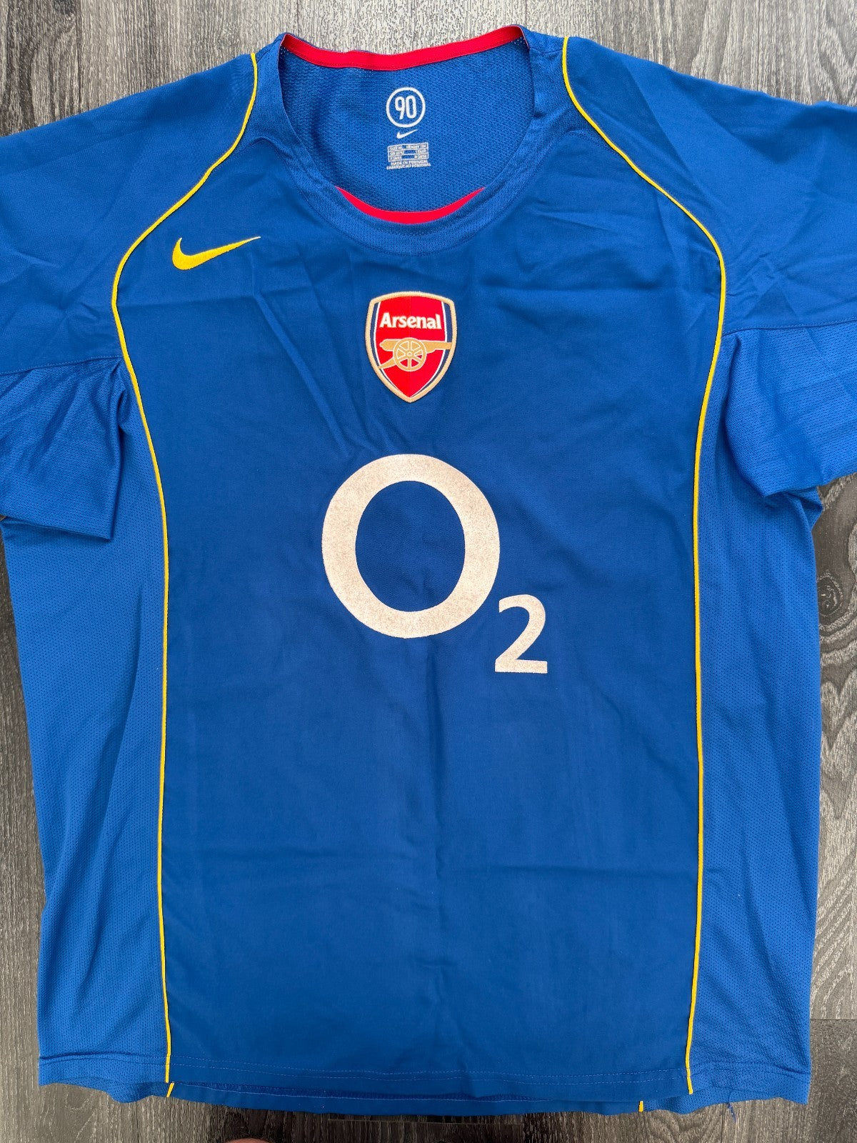 Original Authentic Nike Arsenal 2004/2005 Away Shirt Mens Extra Large XL0