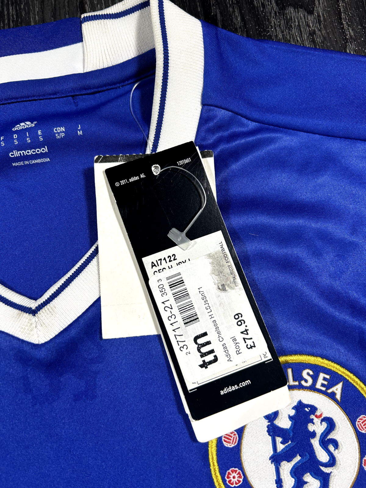 BRAND NEW Authentic Adidas Chelsea 2016/2017 Home Shirt Long Sleeve Mens Small2