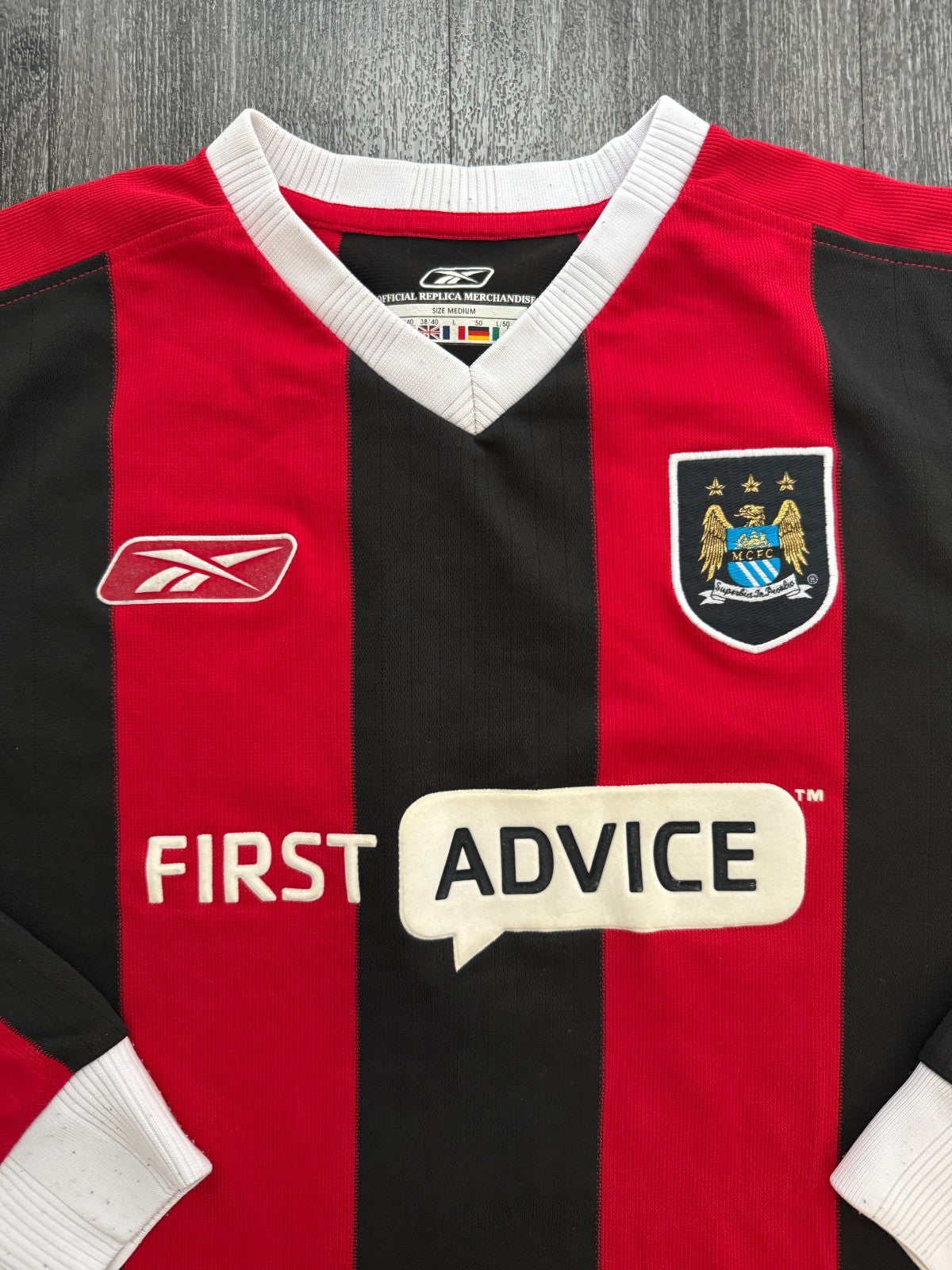 Original Reebok Manchester City 2003/2004 Long Sleeve Away Shirt Mens Medium1