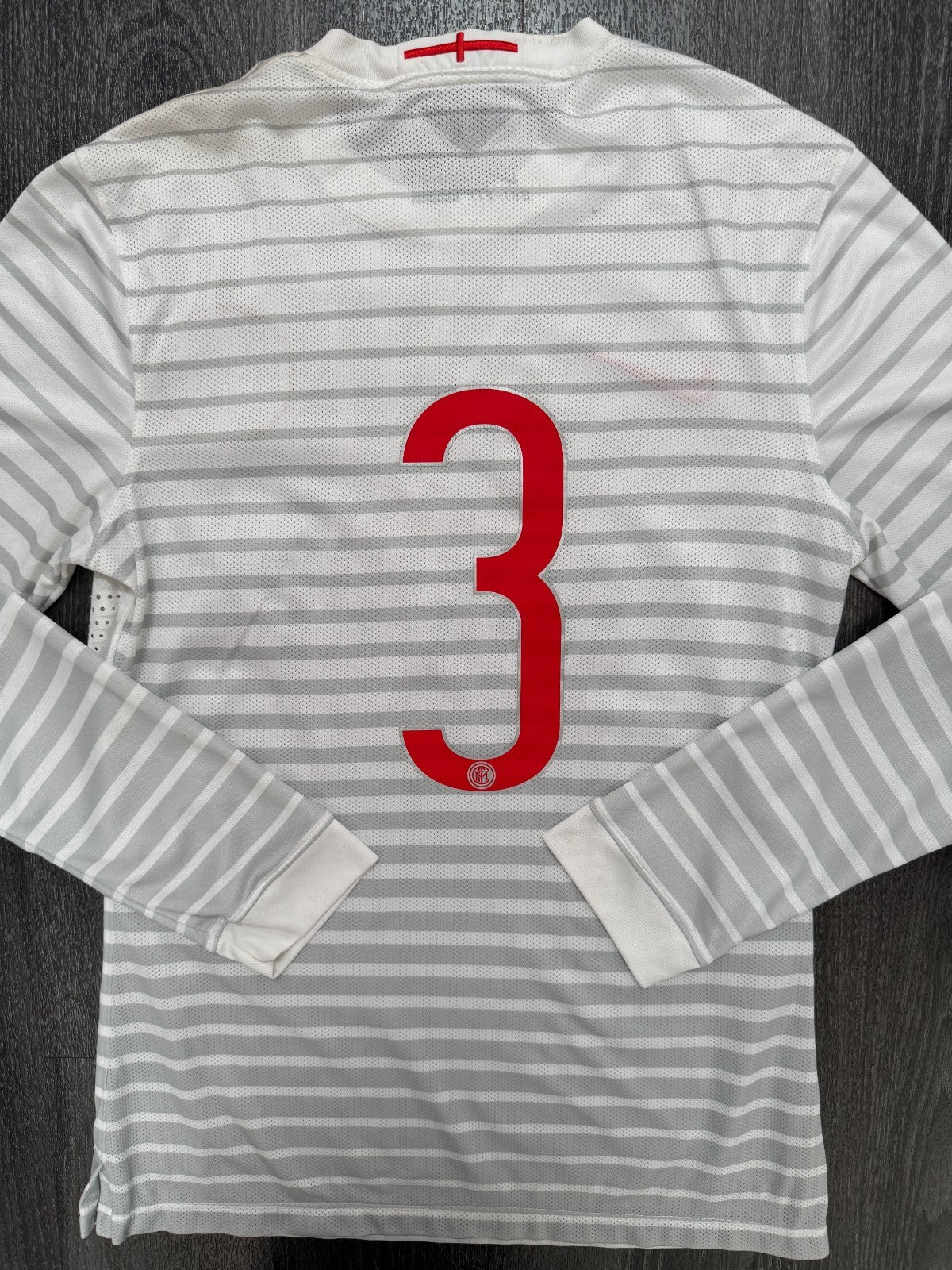 PLAYER ISSUE Nike Inter Milan 2014/2015 Long Sleeve Away Shirt Mens Medium M11