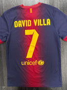 Original Nike Barcelona 2012/2013 Home Shirt DAVID VILLA 7 Mens Small0