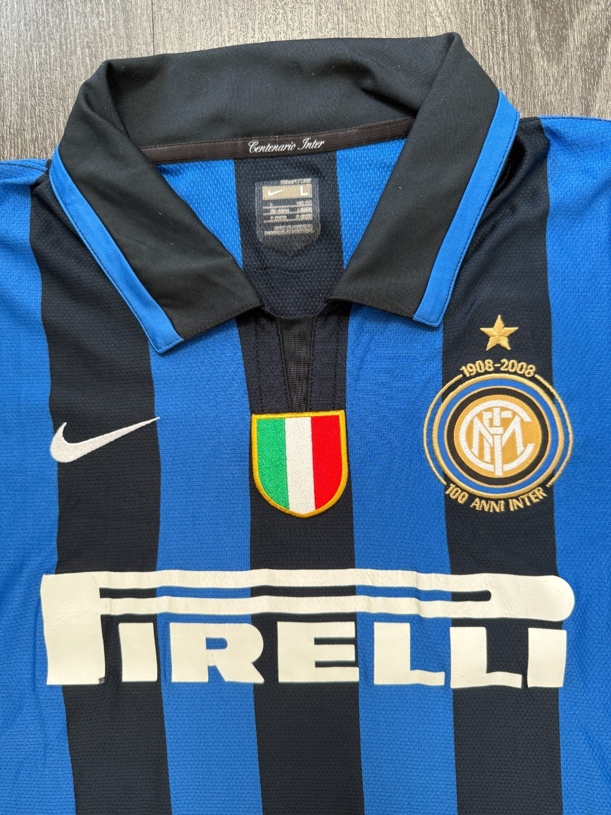 Original Authentic Nike Inter Milan 2007/2008 Home Shirt Mens Large1