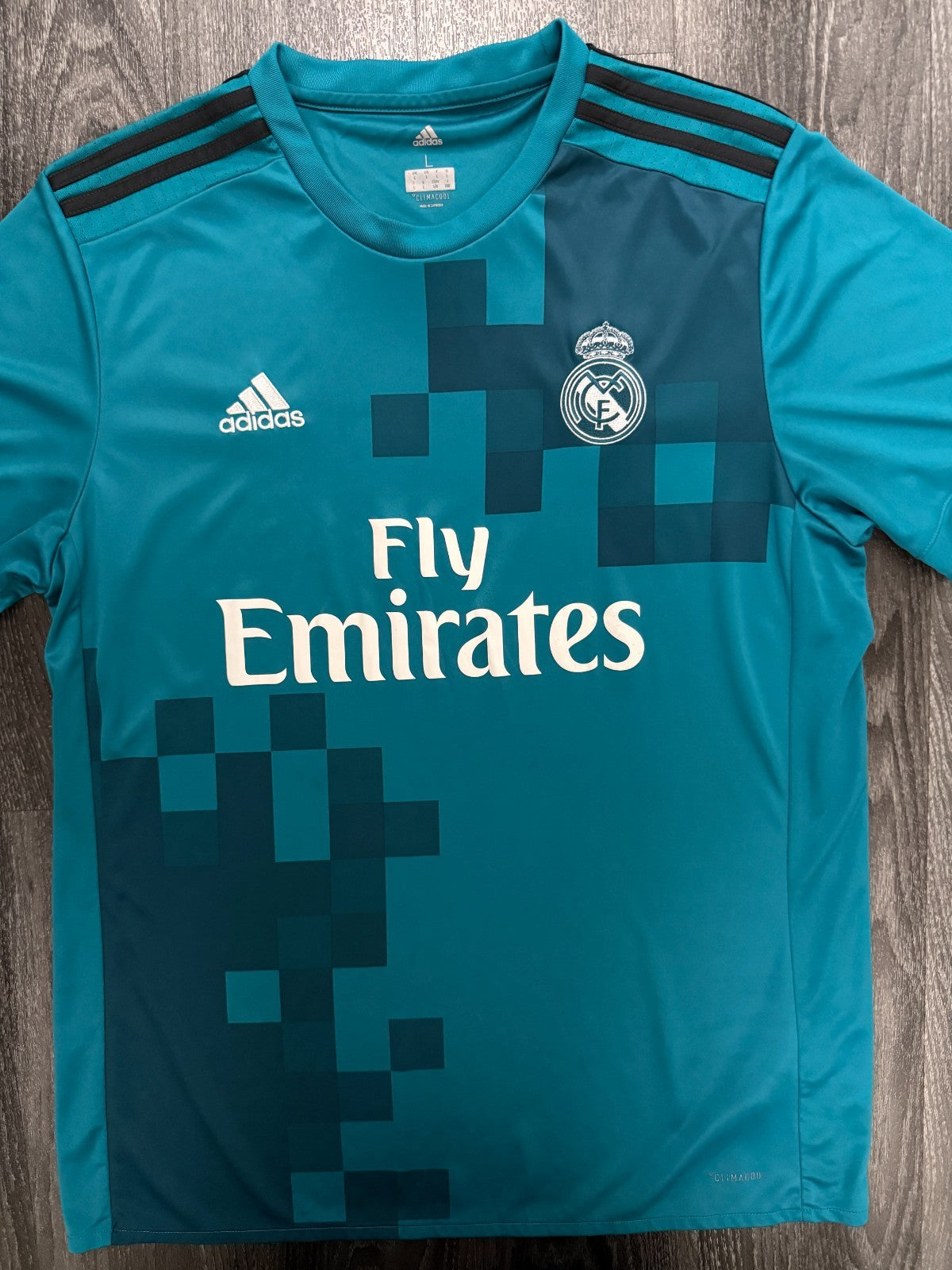 Original Adidas Real Madrid 2017/2018 Third Shirt Mens Large L0