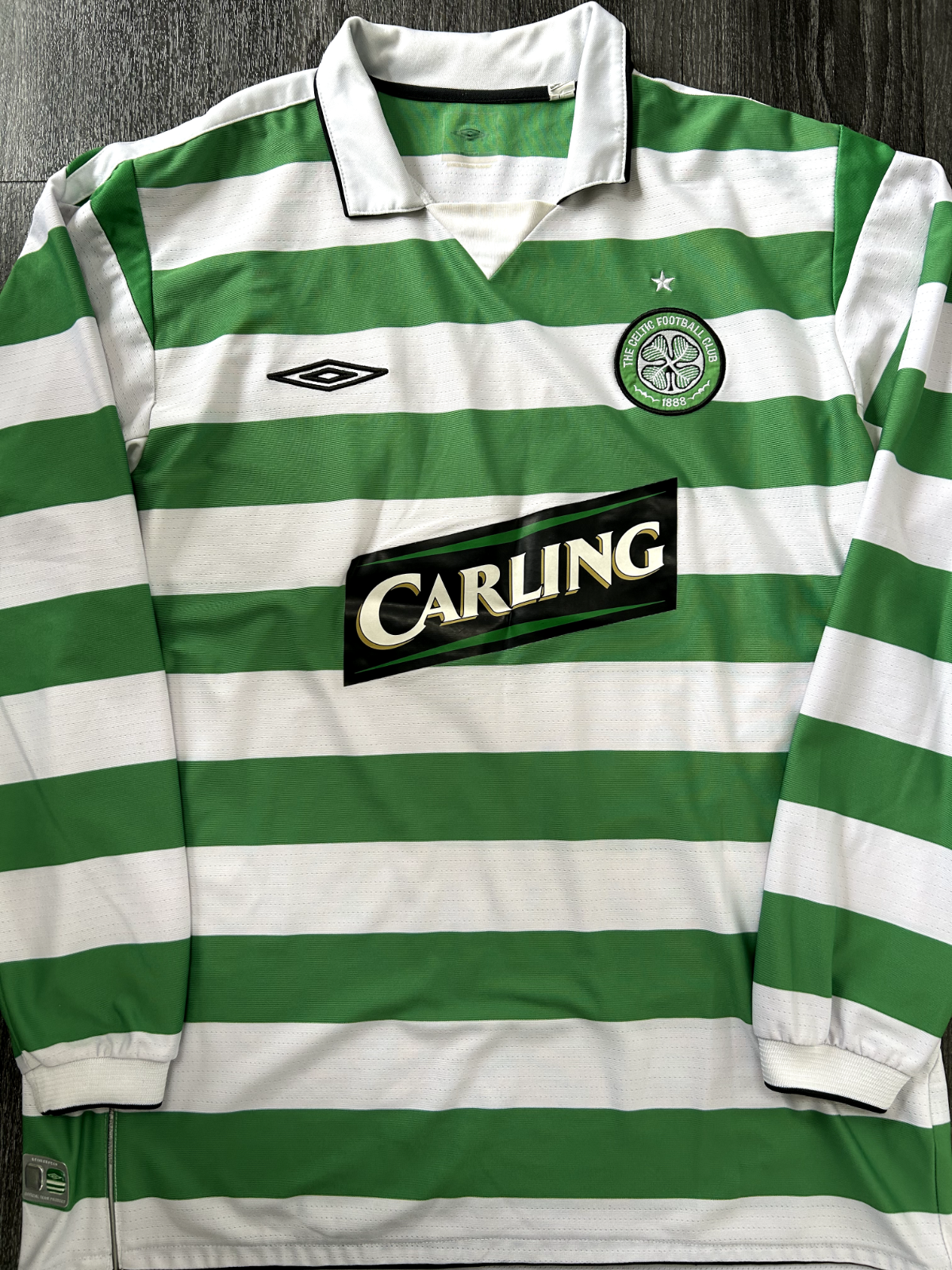 Authentic Umbro Celtic 2004/2005 Home Shirt Long Sleeve Mens Extra Large0