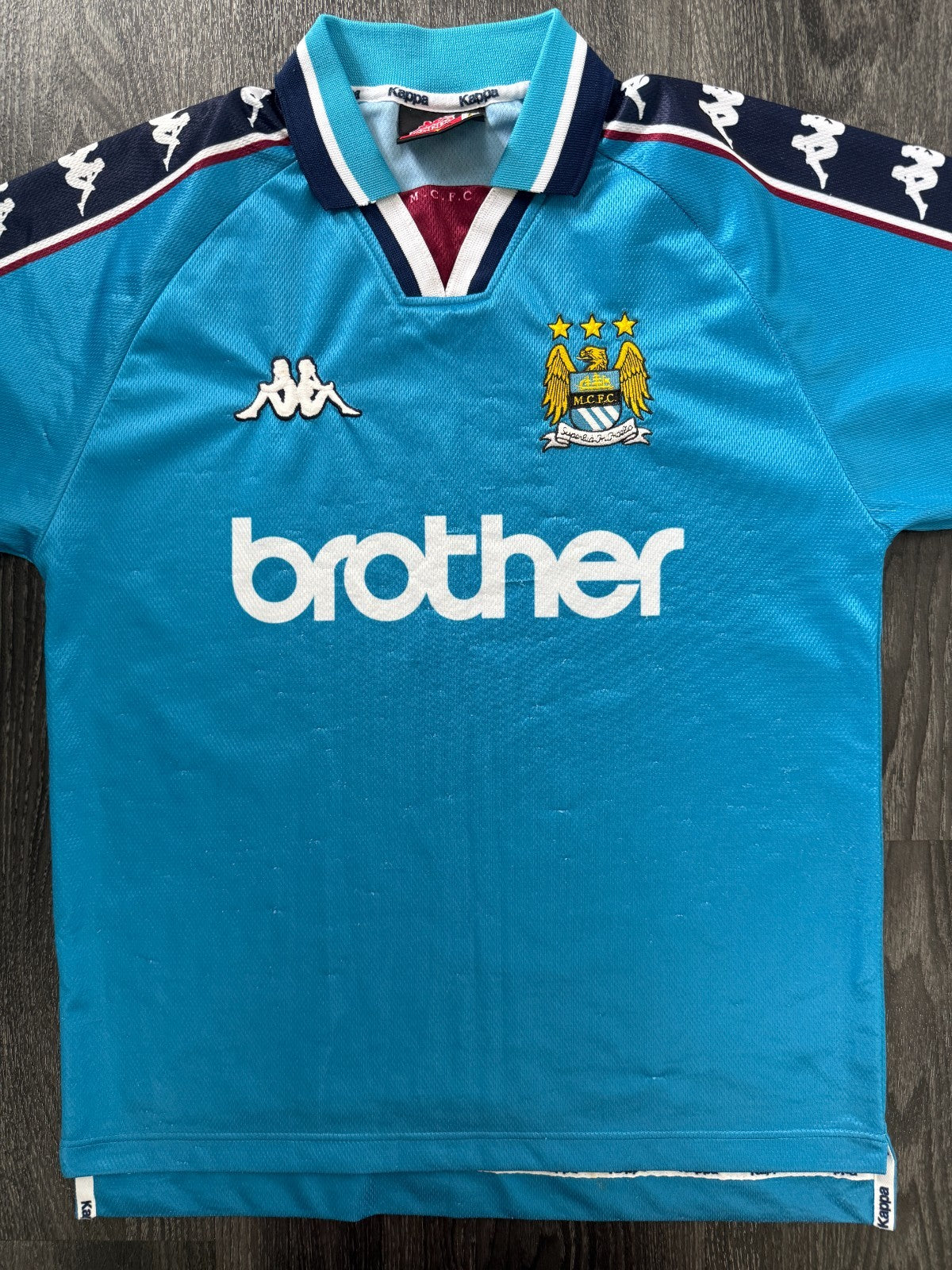 Original Kappa Manchester City 1997/1998 Home Shirt Mens Small0