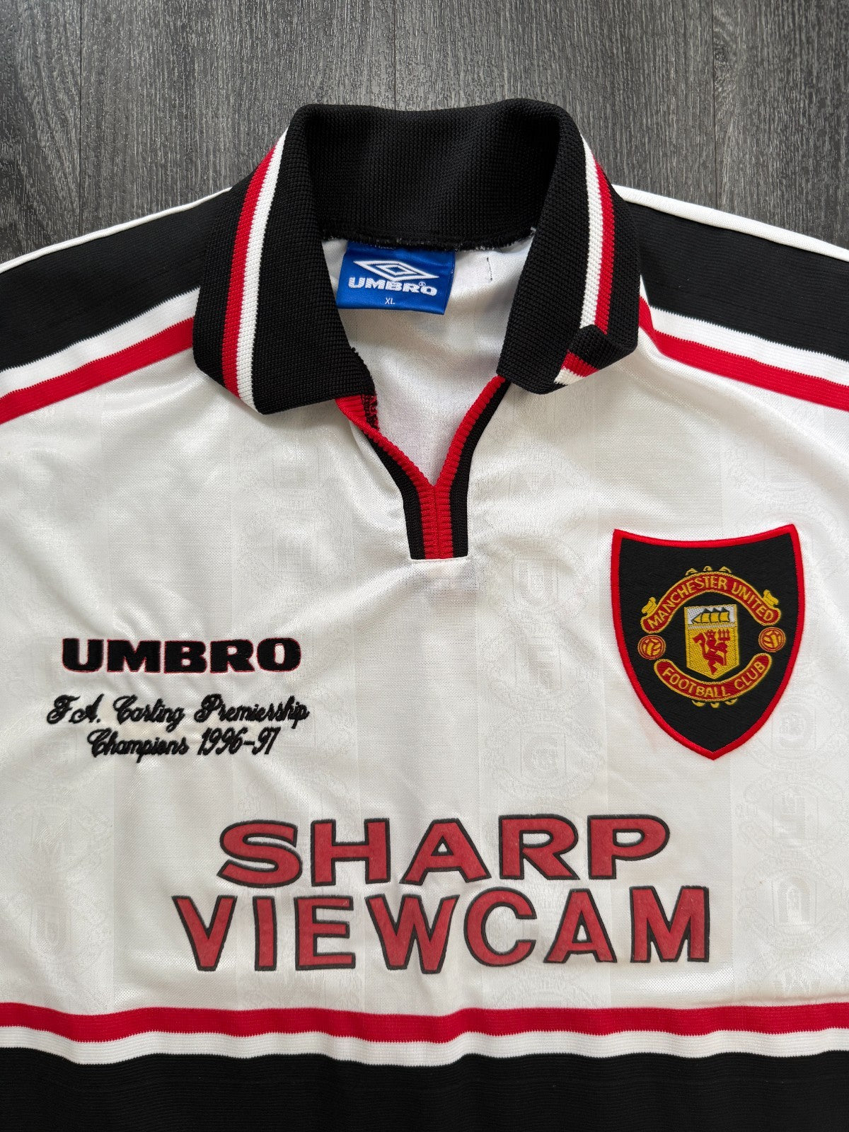 Original Umbro Manchester United 1997/1998 Away Shirt PREMIERSHIP CHAMPIONS XL1