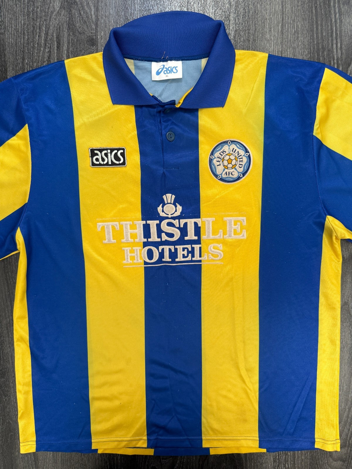 Original Asics Leeds United 1993/1994 Away Shirt Mens Extra Large0