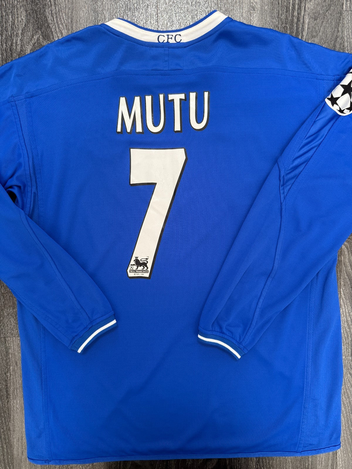 Original Umbro Chelsea 2003/2004 Long Sleeve Home Shirt MUTU 7 Mens Large L0