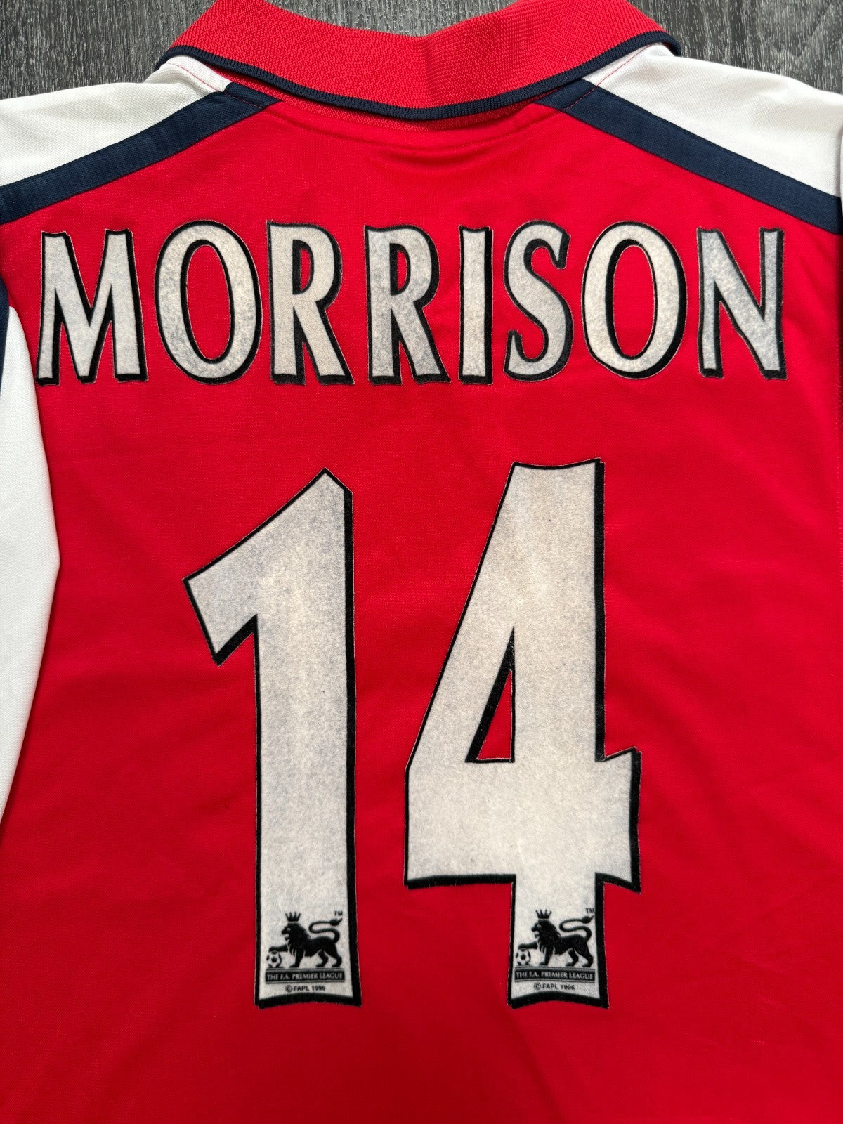 Original Nike Arsenal 2000/2001 Home Shirt MORRISON 14 Mens Large1