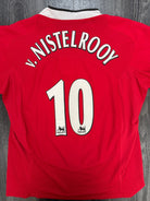 Original Nike Manchester United 2004/2005 Home Shirt V NISTELROOY 10 Mens XL0