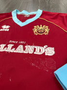 MATCH WORN Errea Burnley 2007/2008 Long Sleeve Home Shirt COLE 27 Mens XL5