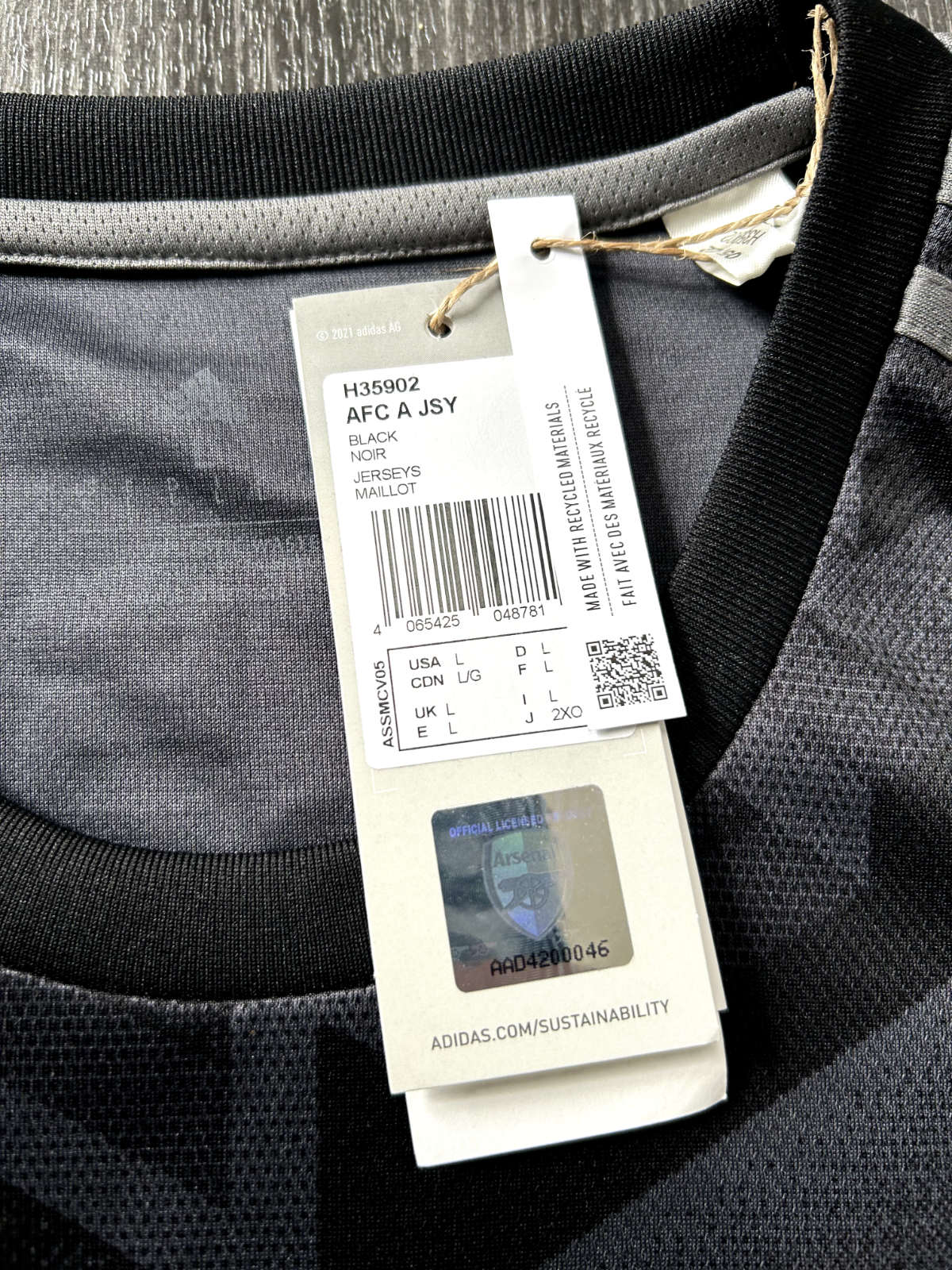 BRAND NEW Original Adidas Arsenal 2022/2023 Away Shirt G Jesus 9 Mens Large10