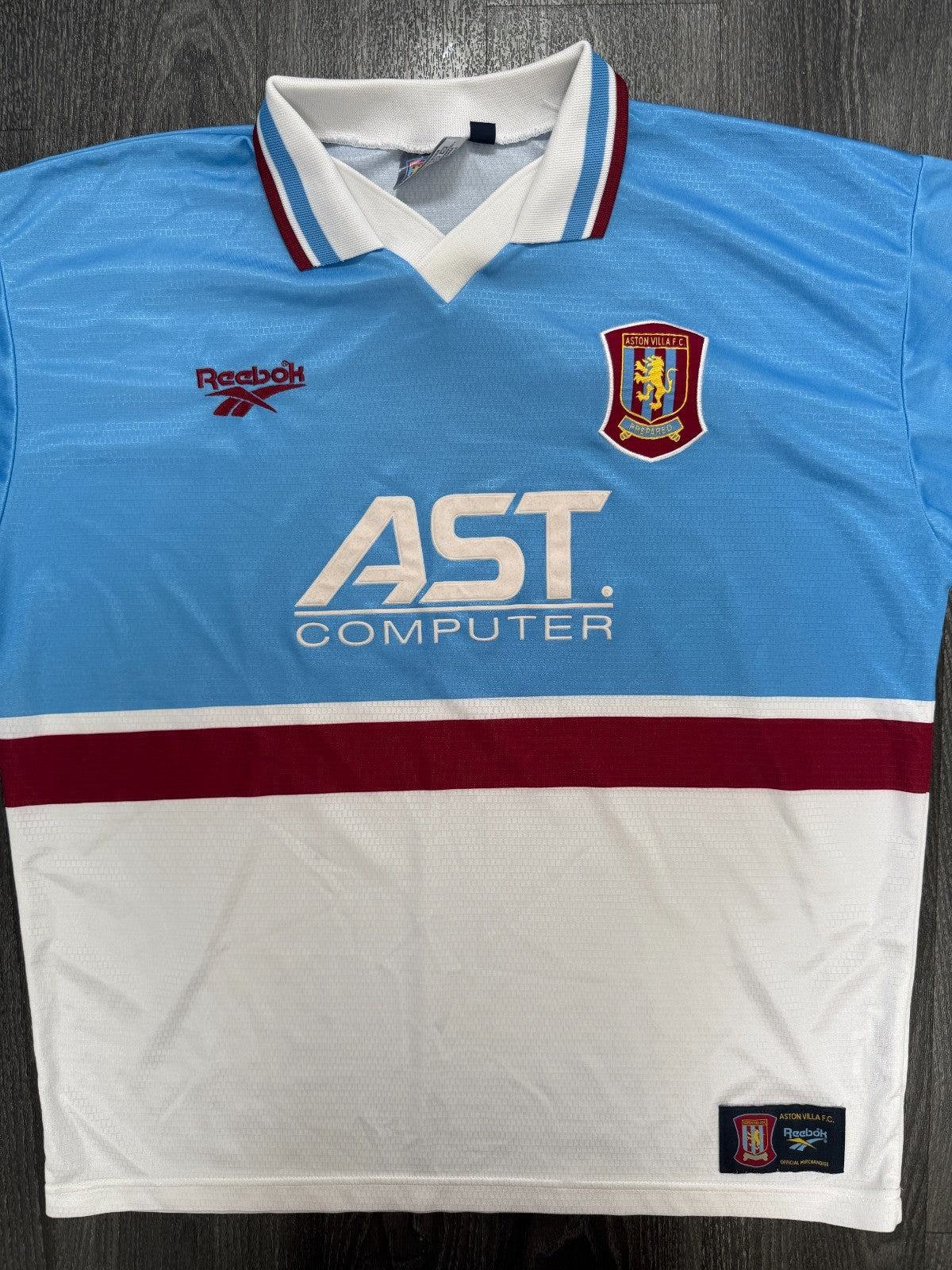 Original Authentic Reebok Aston Villa 1997/1998 Away Shirt Mens XXL 2XL0