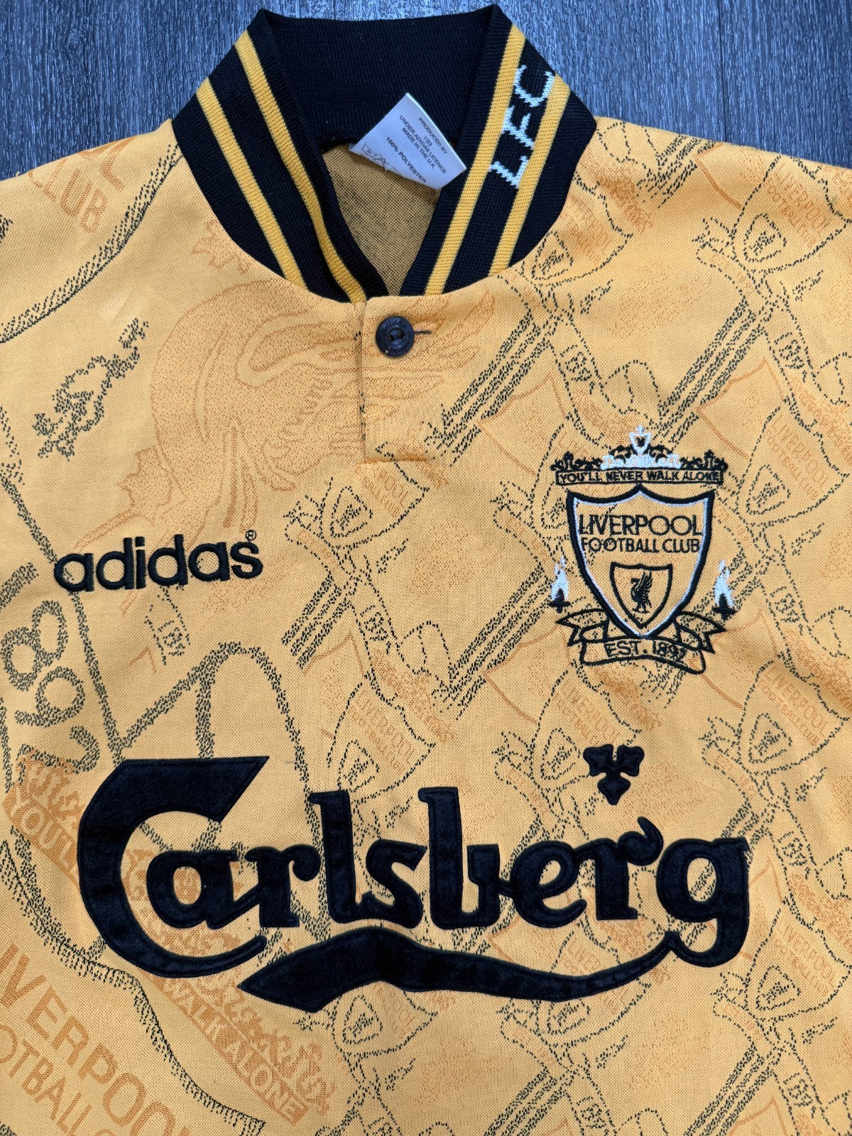 Original Adidas Liverpool 1994/1995 Third Shirt WALTERS 11 Mens Small S2