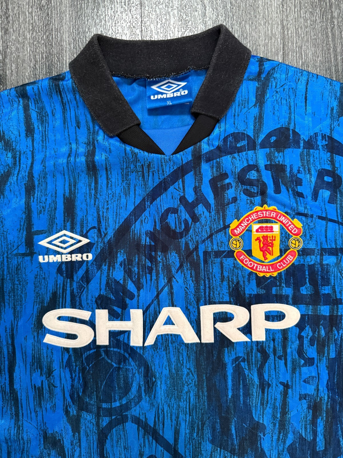 Original Umbro Manchester United 1992/1993 Away Shirt Mens Extra Large1
