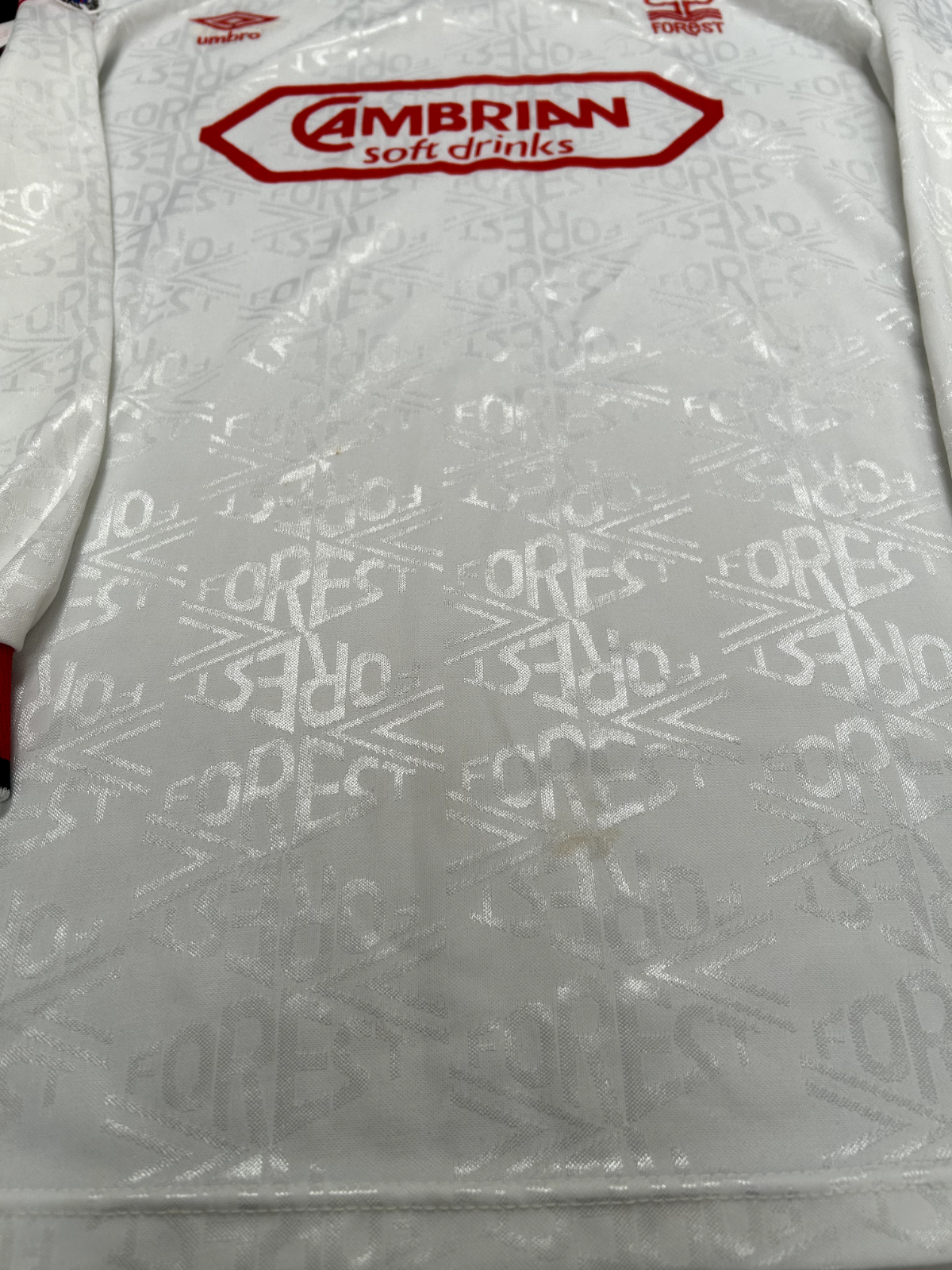 Authentic Umbro Nottingham Forest 1991/1992 Away Shirt Long Sleeve Mens Large9