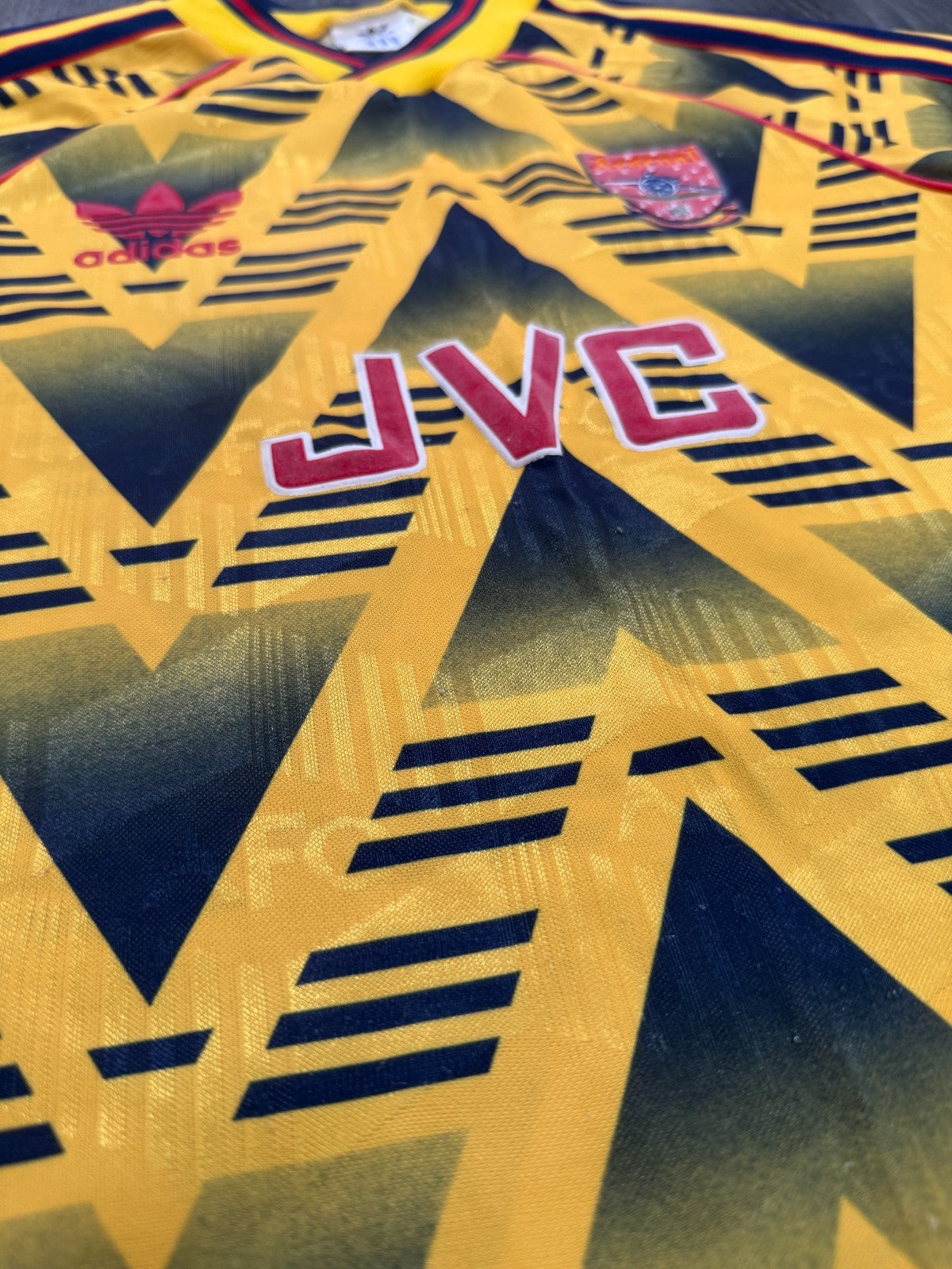 Original Adidas Arsenal 1990/1991 Bruised Banana Away Shirt Youth Large6