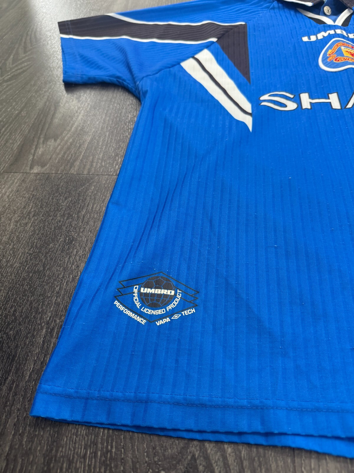 Original Authentic Umbro Manchester United 1996/1997 SHERINGHAM 10 Third Shirt7